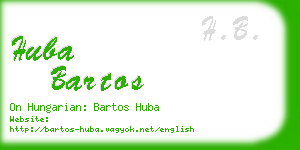 huba bartos business card